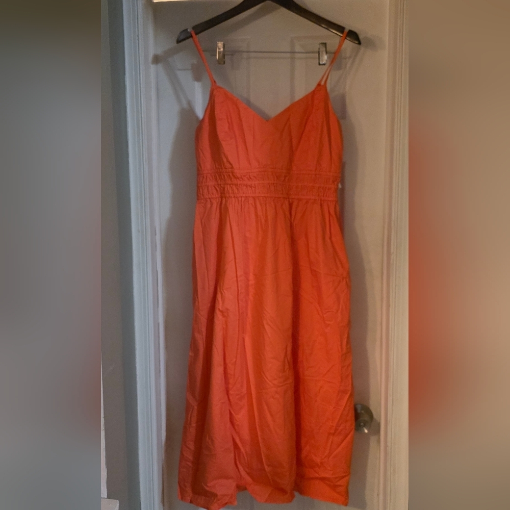 Old Navy Pink Orange Fit and Flare Dress
